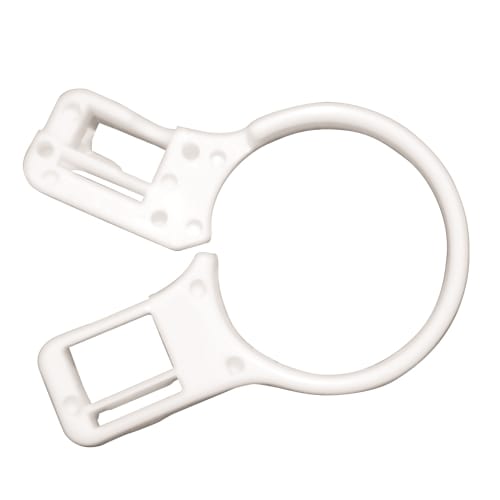 Plastic Anti-Theft Snap-On Hanger Ring, White